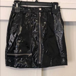 Urban outfitters black leather skirt